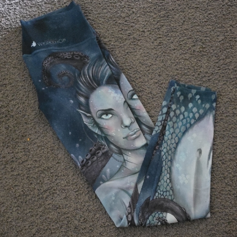 Women's Artistic Leggings - Blue